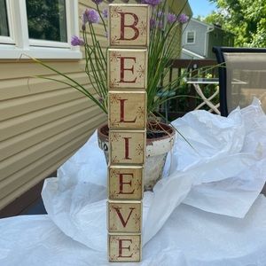 Believe Distressed Wooden Blocks